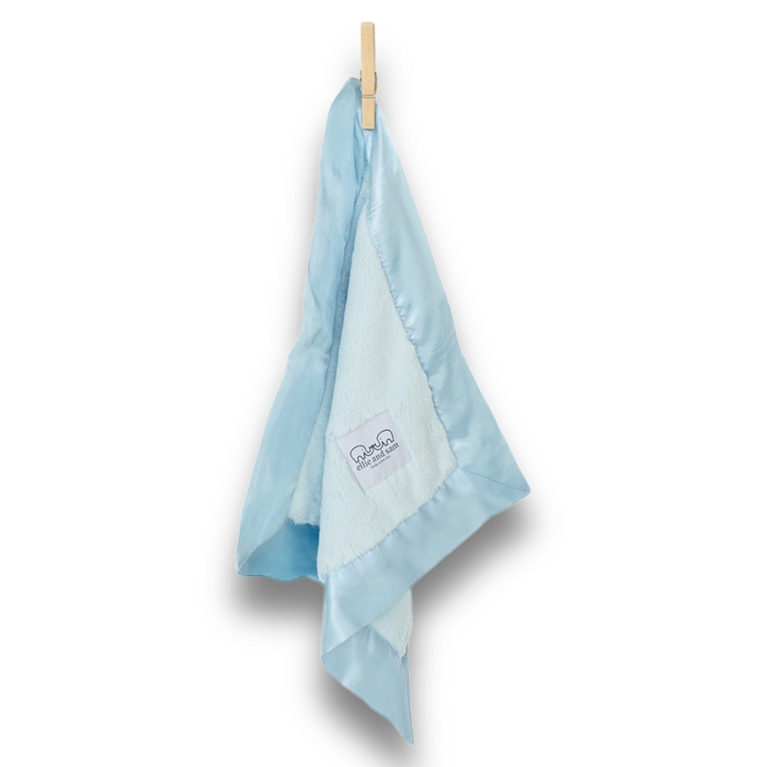 Luxury Satin Border Lovey - Blue