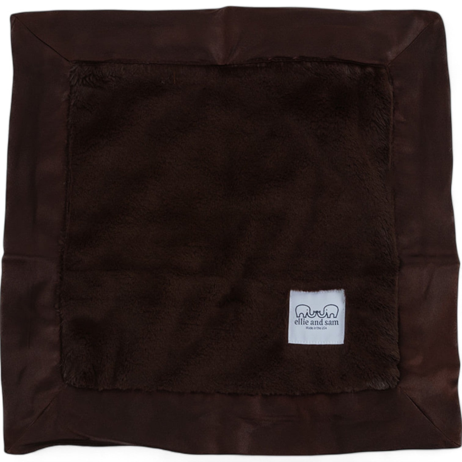 Luxury Satin Border Lovey - Chocolate