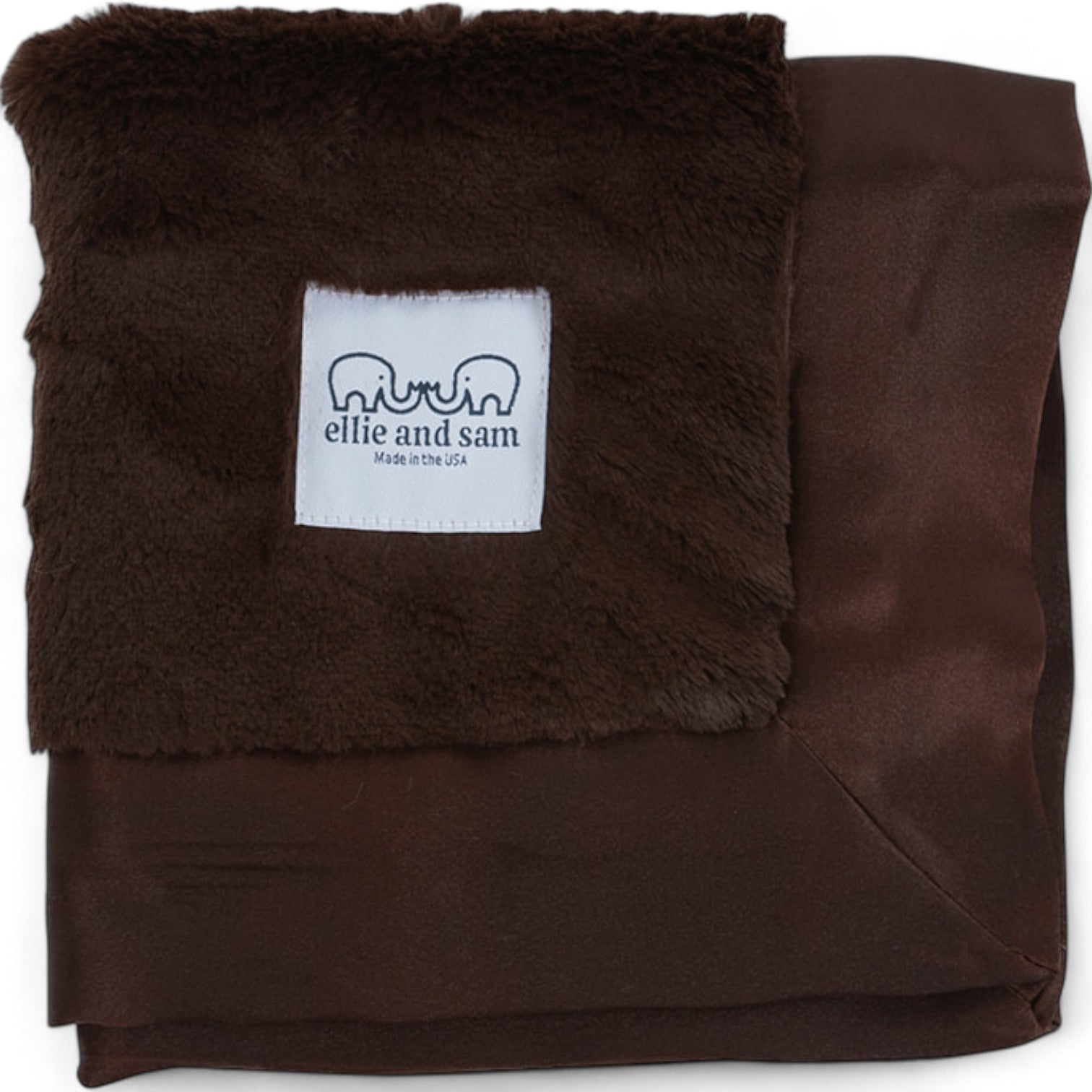 Luxury Satin Border Lovey - Chocolate