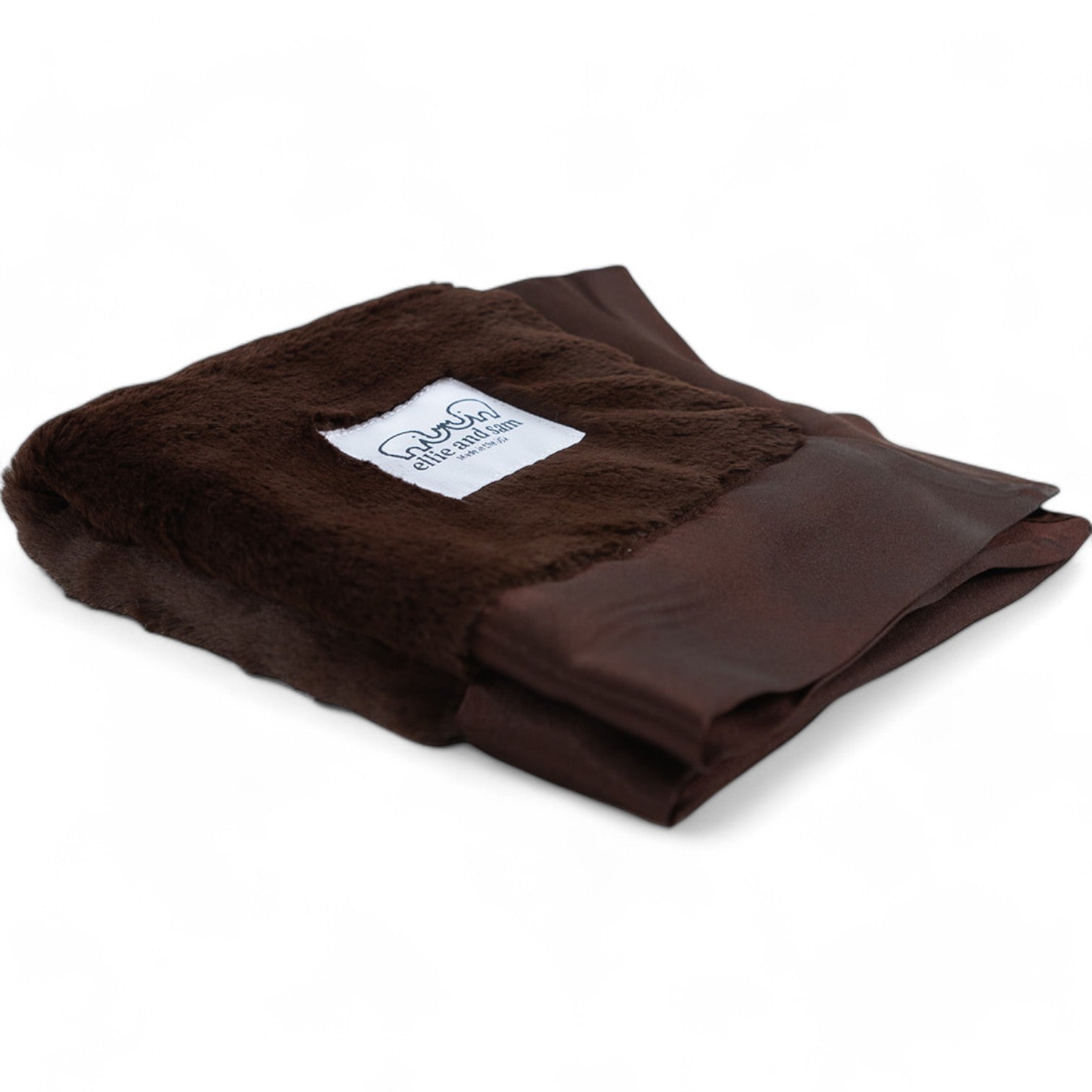 Luxury Satin Border Lovey - Chocolate