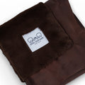 Luxury Satin Border Lovey - Chocolate