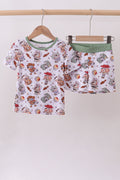 Sage character bamboo pajama shorts set
