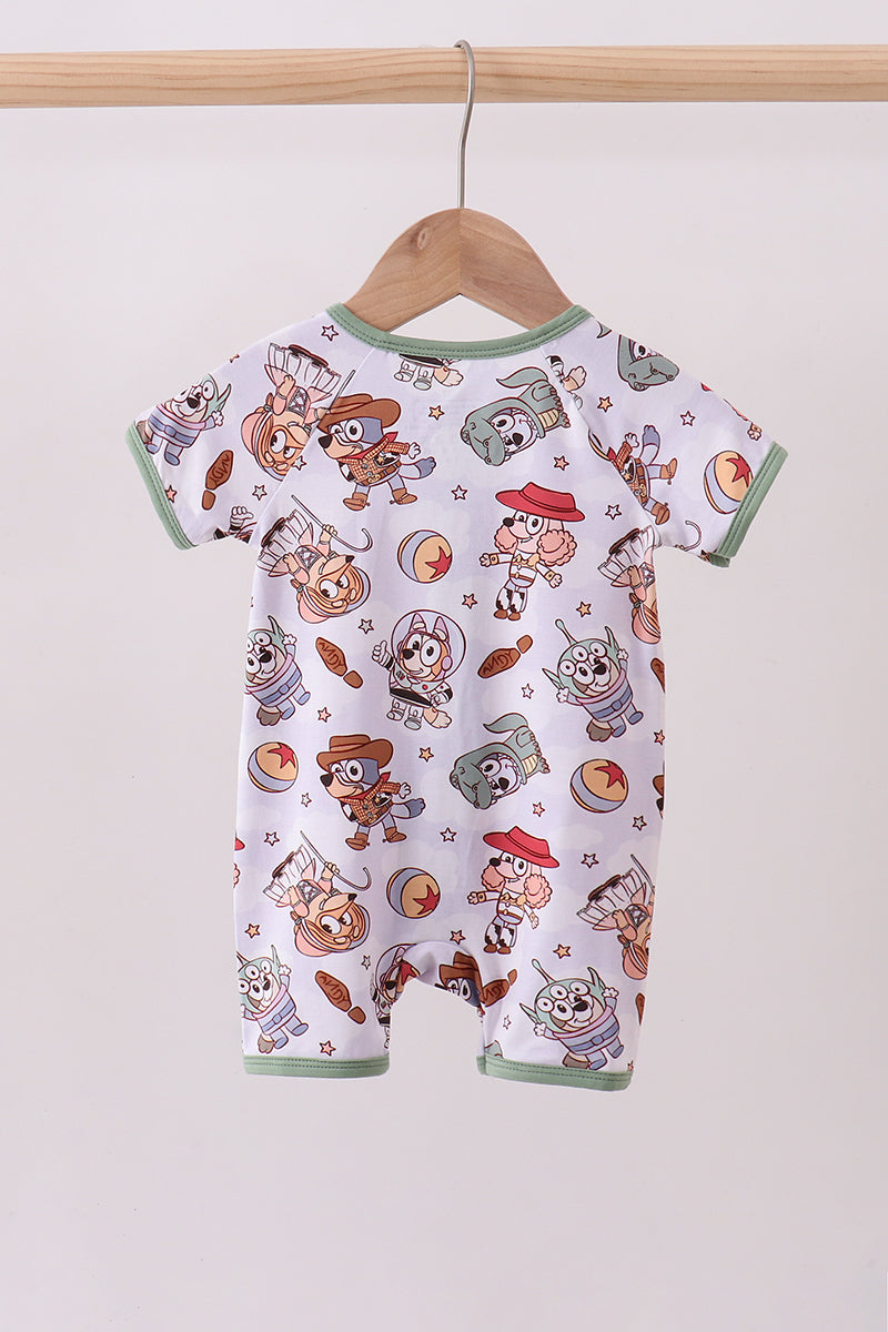 Sage character bamboo romper