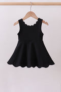 Black scalloped active  mom&me dress