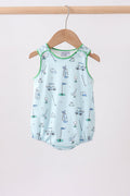 Blue golf print bubble