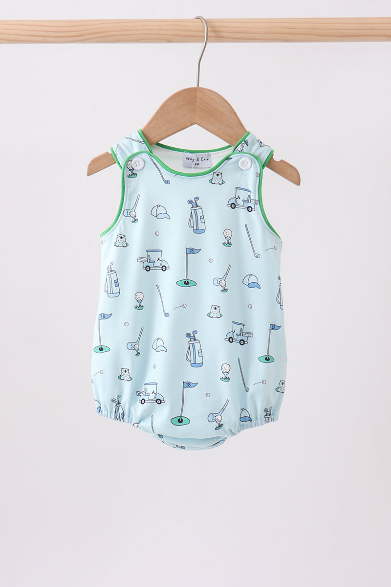 Blue golf print bubble
