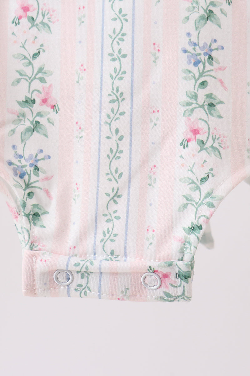 Bow Floral Applique Bubble