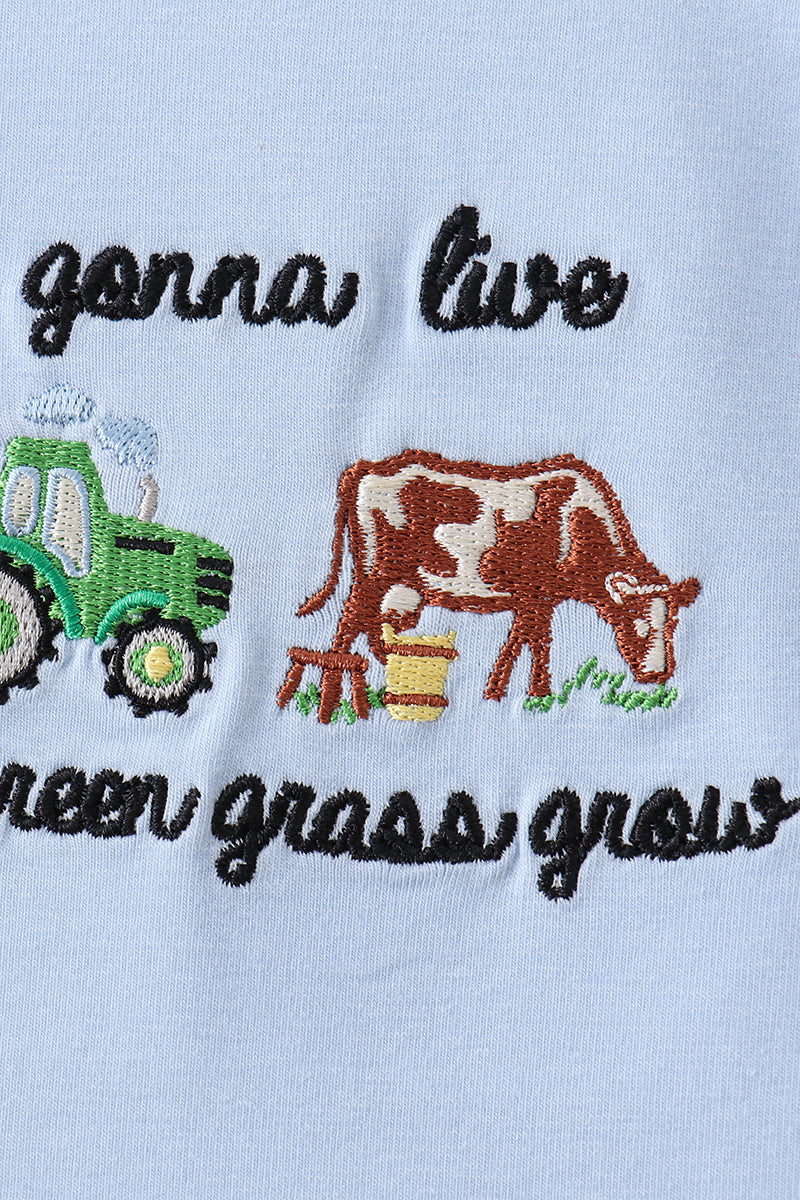 Blue Farm Embroidered Bloomer Set