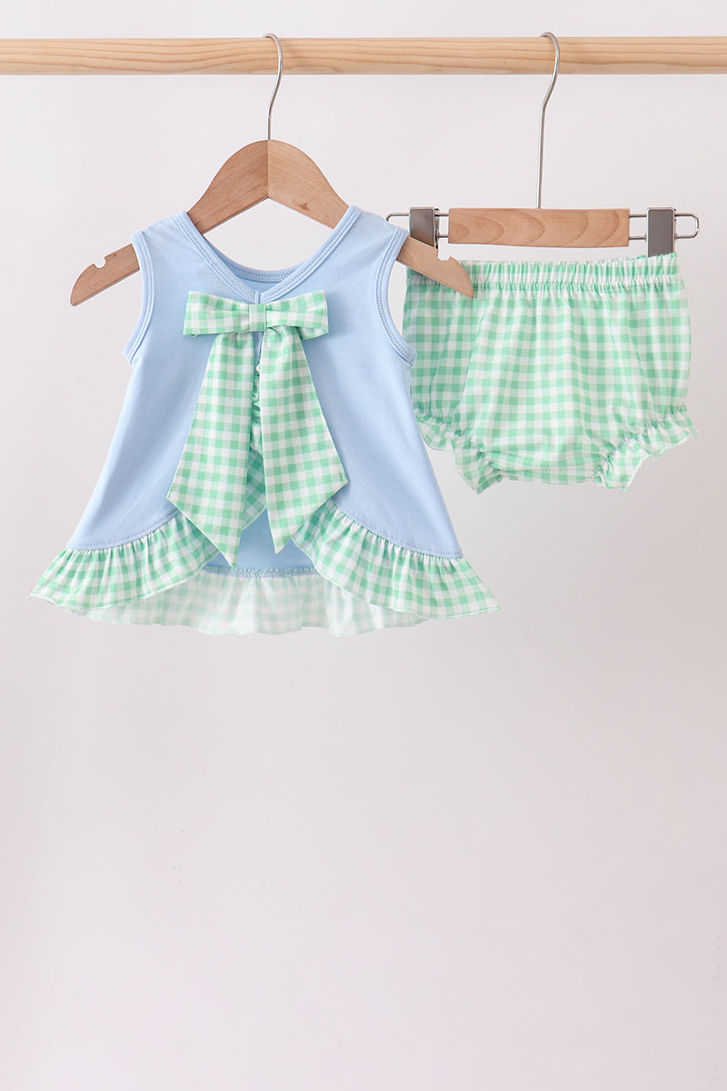 Blue Farm Embroidered Bloomer Set