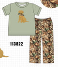 Green Hunting Print Pants Set