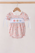 Pink Pumpkin Floral Embroidery Bubble