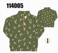 Green mallard zip pullover
