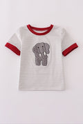 Alabama polka dot elephant french knot stripe top