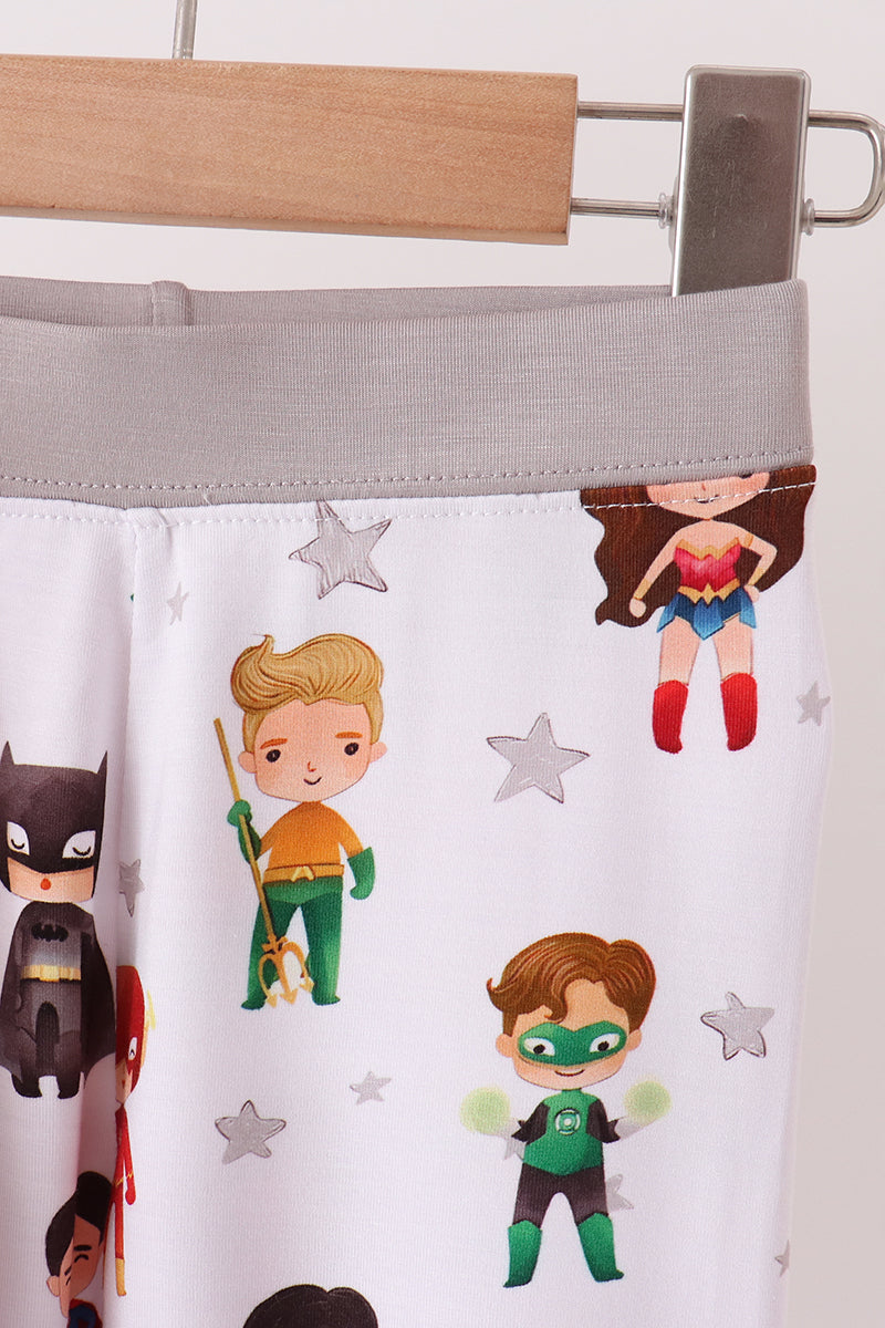 Grey character bamboo pajama set