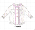 Pink floral turkey embroidery ruffle bubble