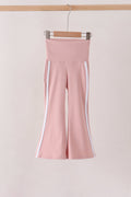 Pink Flare Double Side Stripe Active Pants