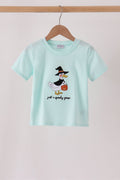 Blue goose embroidery top