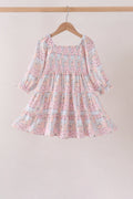 Pink pumpkin smocked mom&me dress