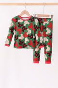 Red character bamboo pajama set