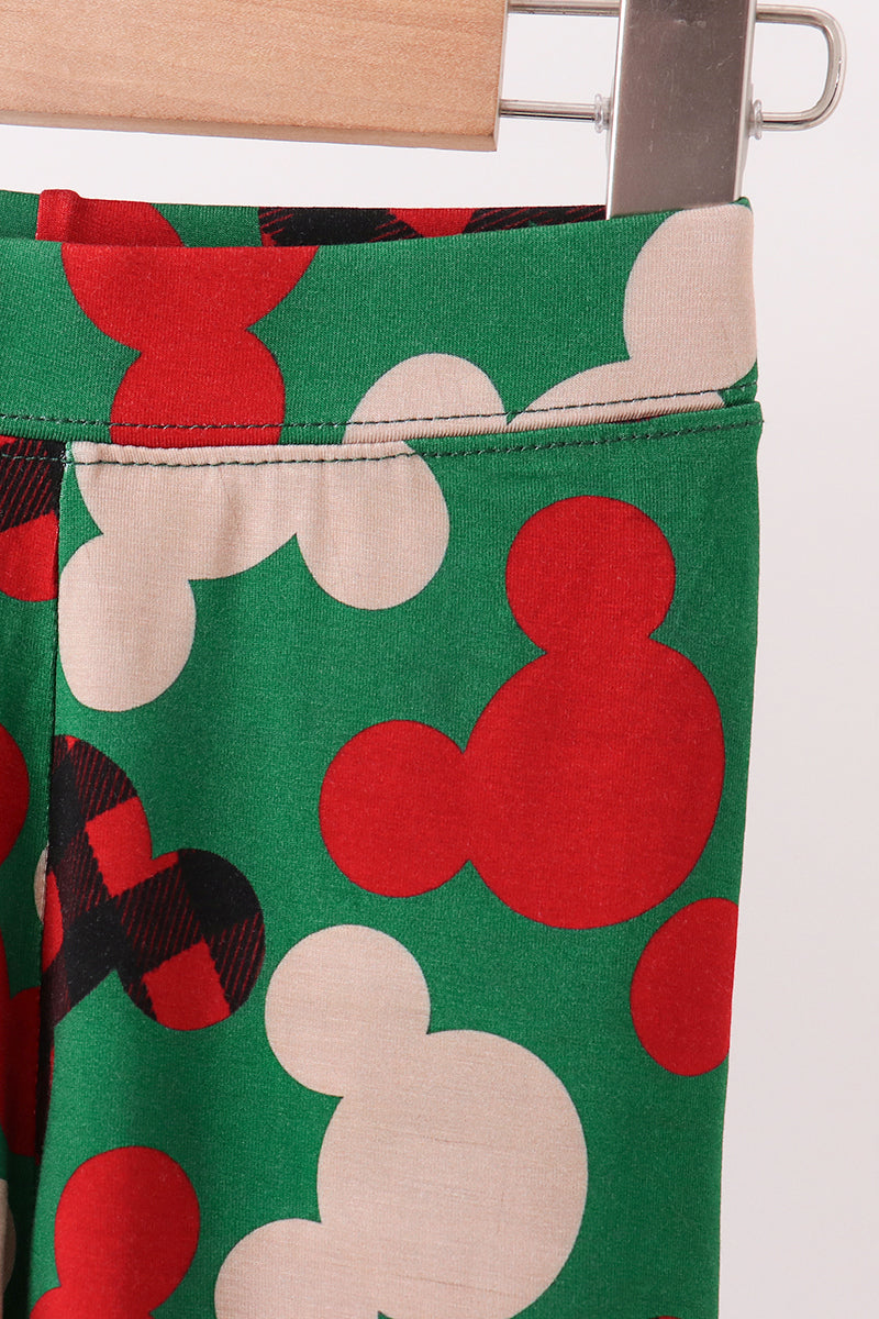 Red character bamboo pajama set