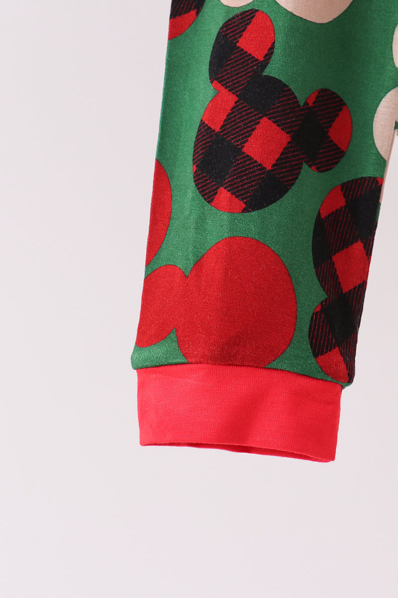 Red character bamboo pajama set