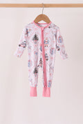 Pink nutcracker bamboo romper