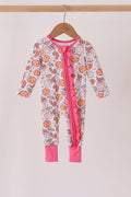 Pink milk cookie bamboo ruffle romper