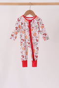 Red milk cookie bamboo romper