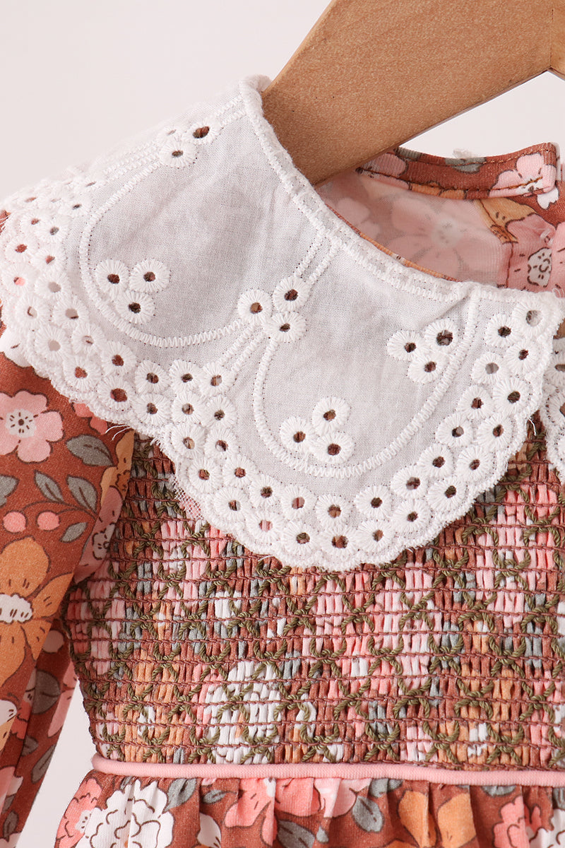 Floral Smocked Lace Bubble
