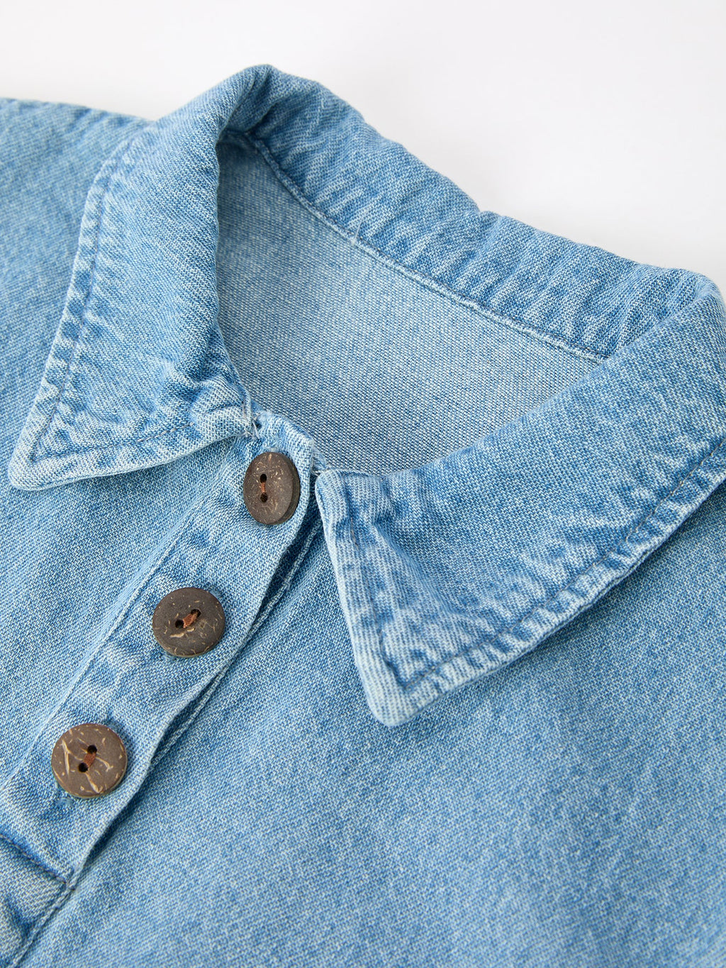 Baby Denim Romper Short Sleeve Polo Bodysuit