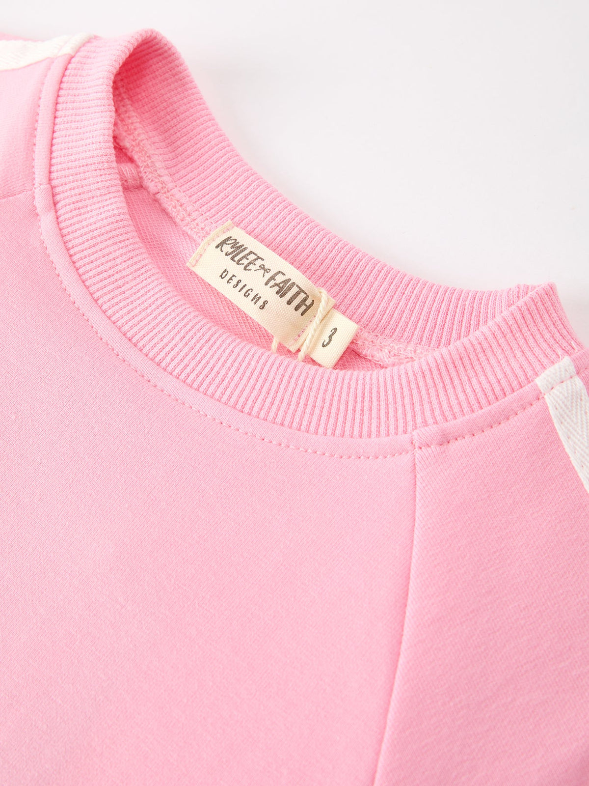 Girls Bow Trim Sweatshirt And Pants Set