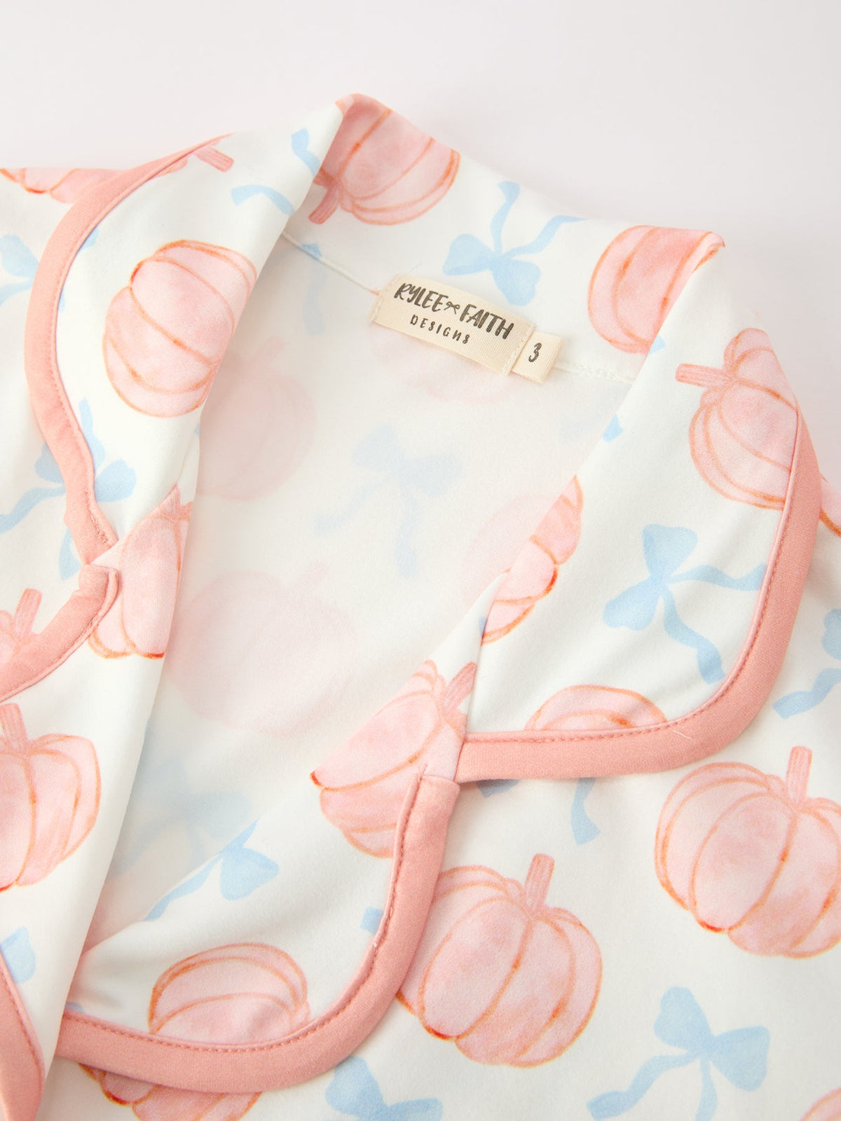 Mommy And Me Fall Pumpkin Print Pajama Set