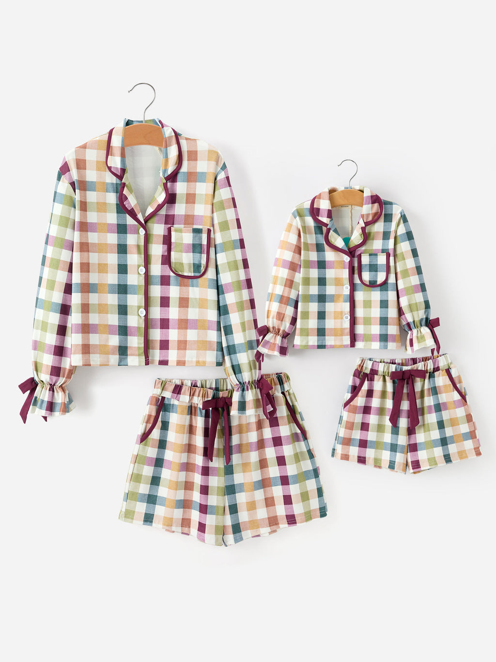 Mommy And Me Fall Plaid Pajama Set