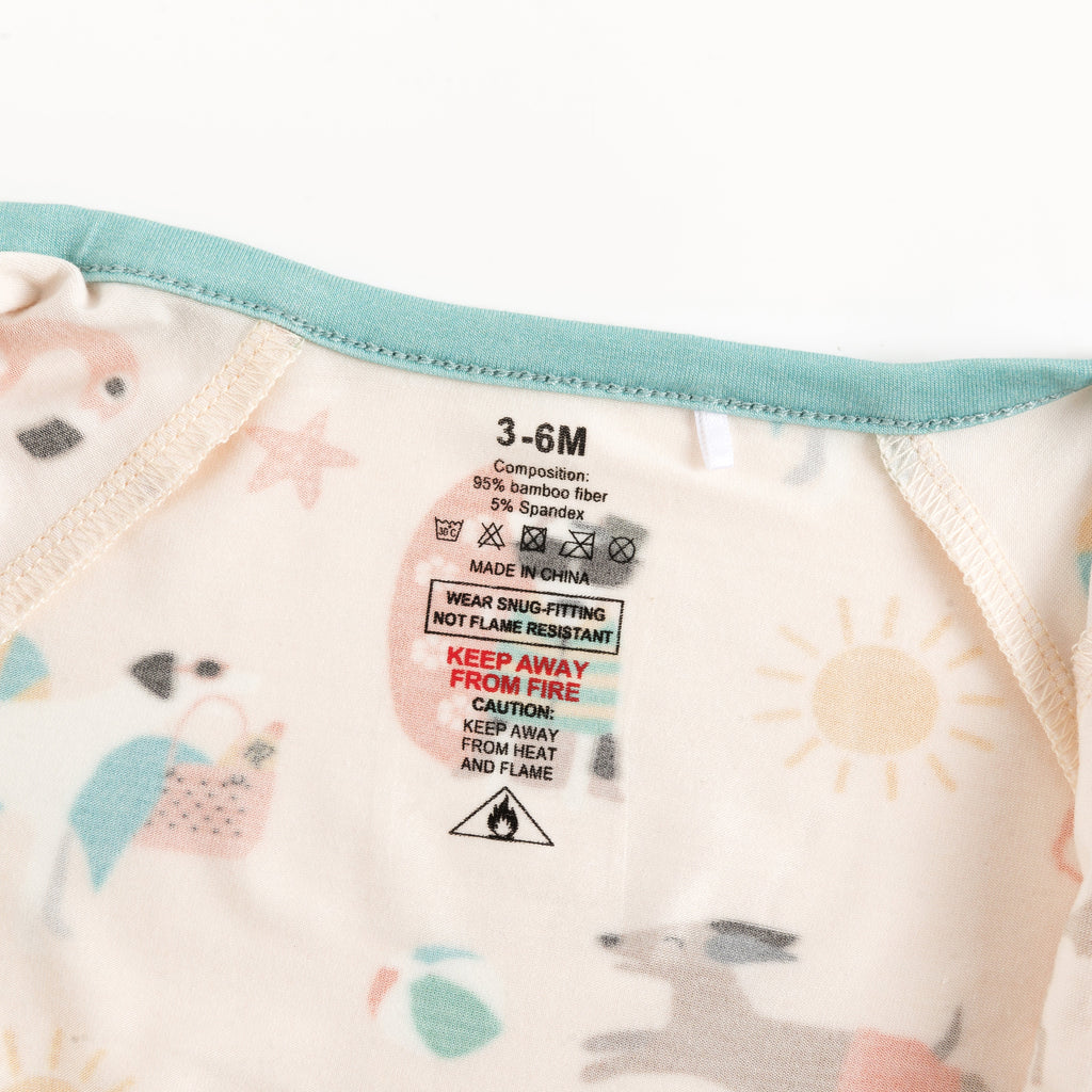 Pups in the Sun (Convertible Zip Footies)