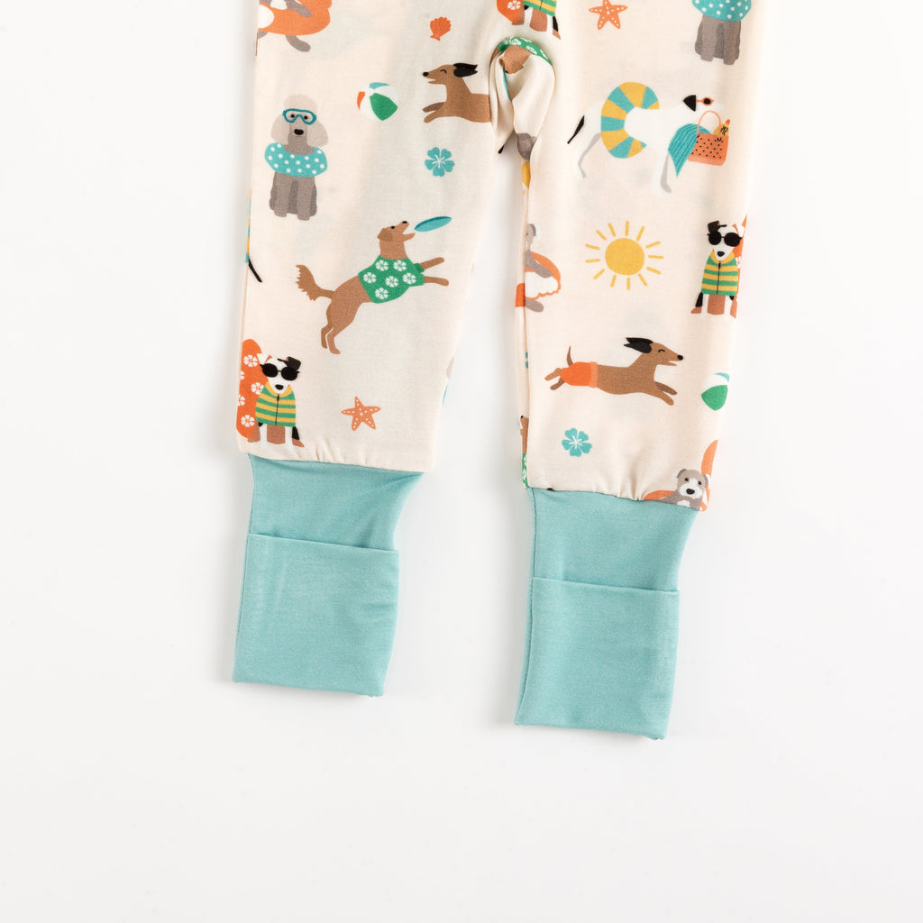 Pups in the Sun (Convertible Zip Footies)