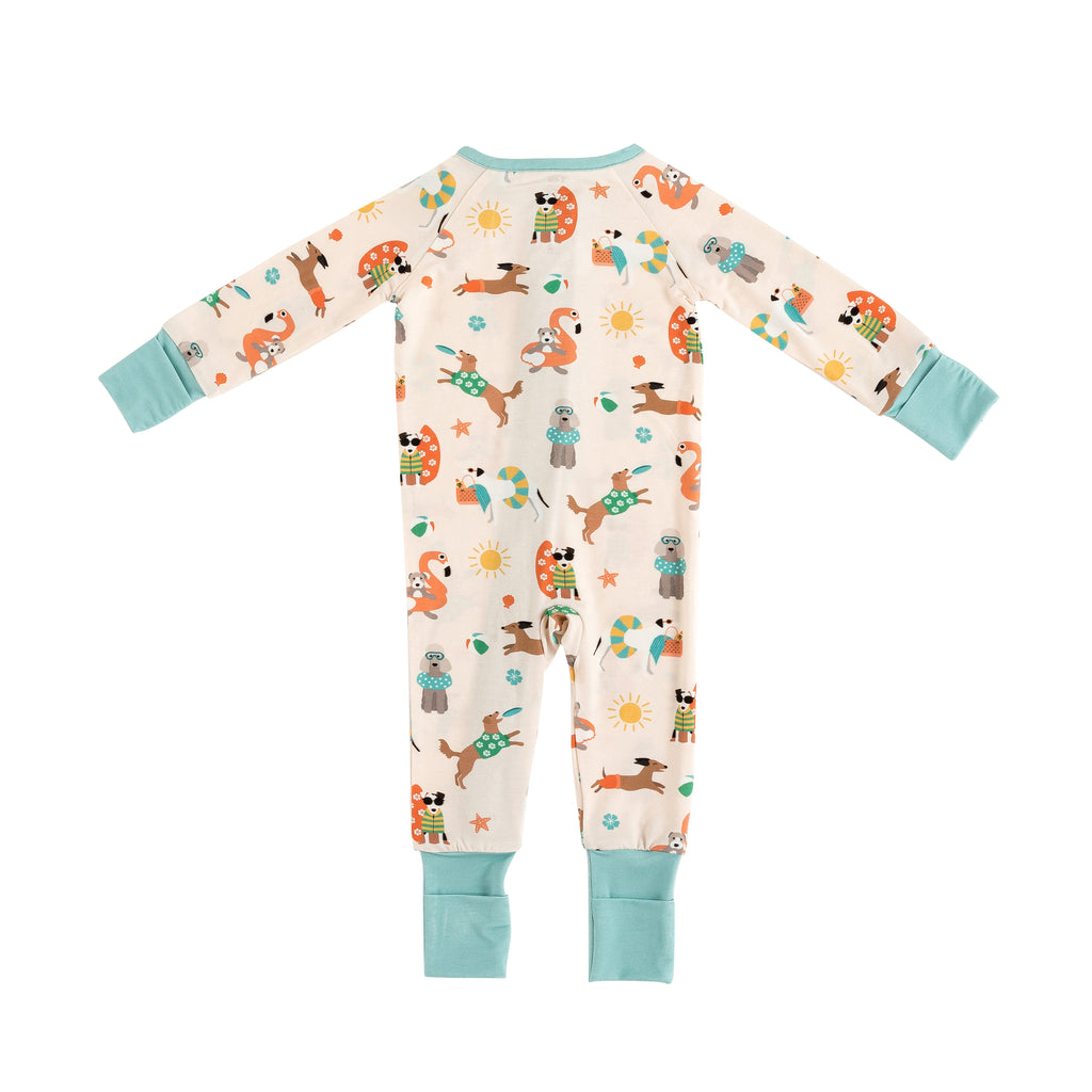 Pups in the Sun (Convertible Zip Footies)