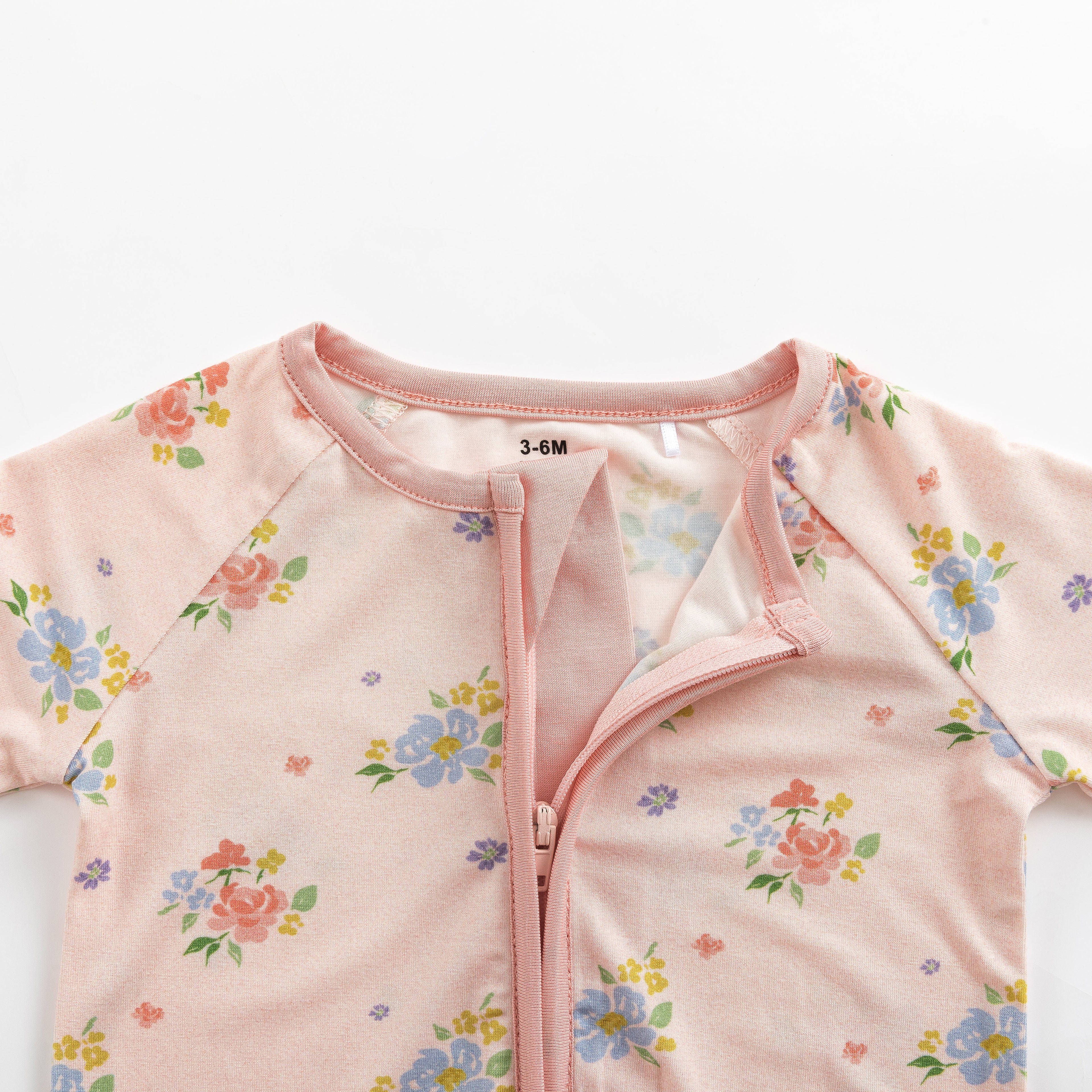 Blush Bloom (Convertible Zip Footies)