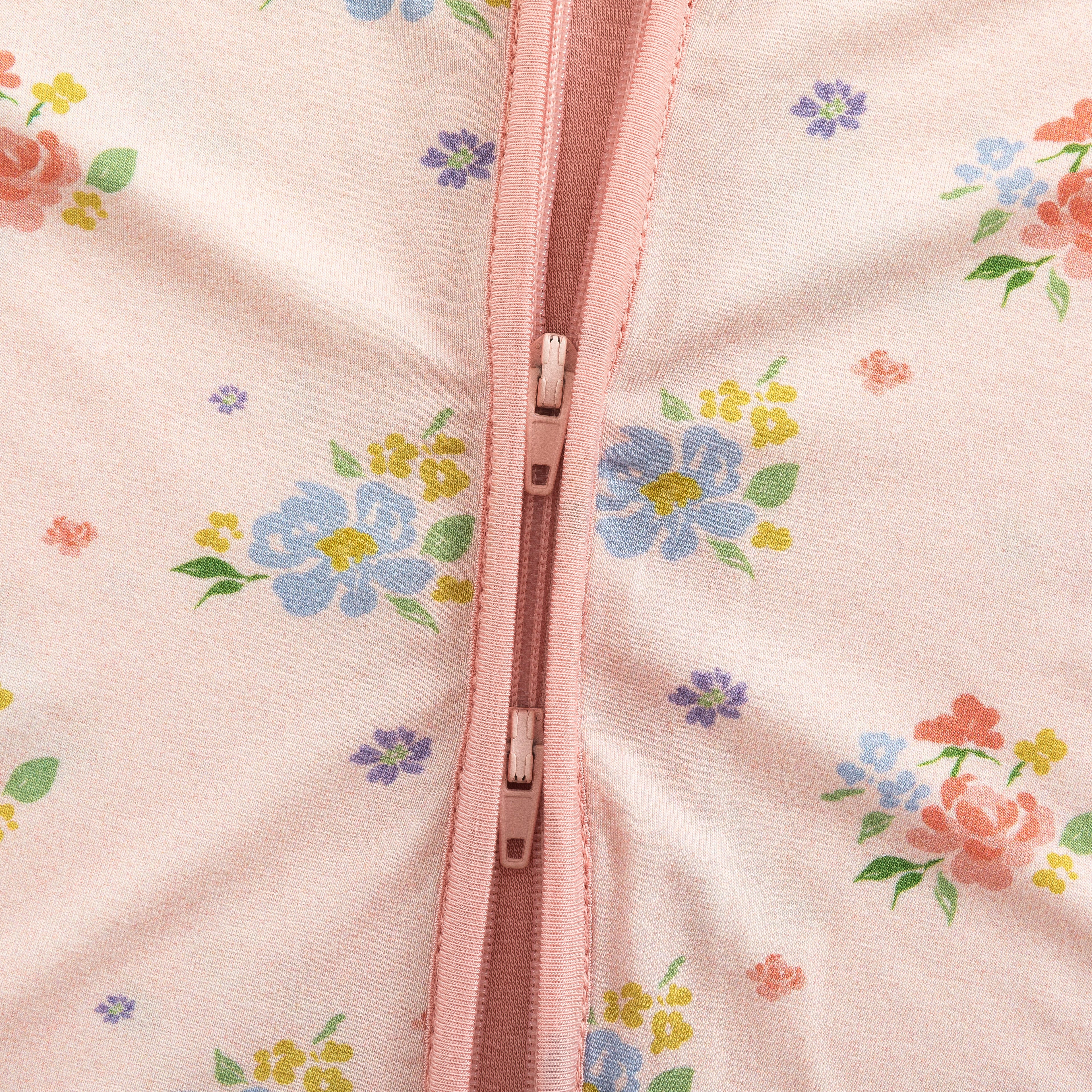 Blush Bloom (Convertible Zip Footies)
