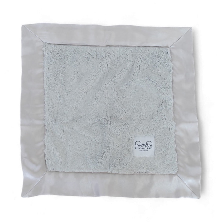 Luxury Satin Border Lovey - Silver