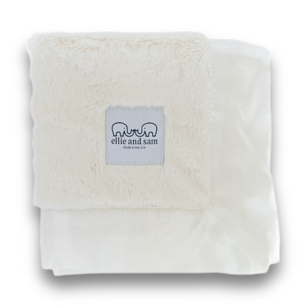 Luxury Satin Border Lovey - Ivory