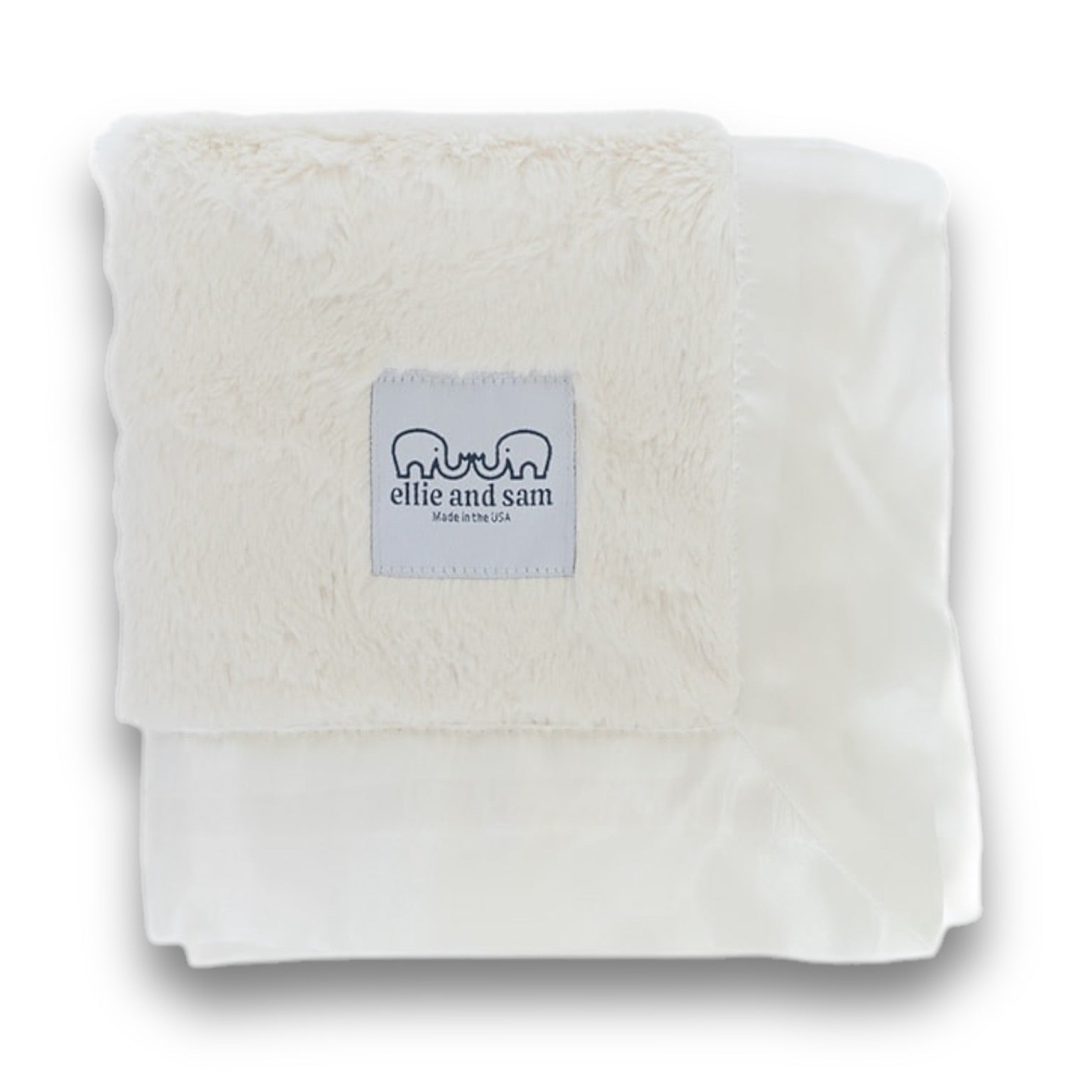 Luxury Satin Border Lovey - Ivory