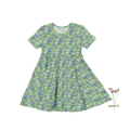 The Printed Short Sleeve Dress - Pansy
