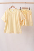 Buttercup scalloped women shorts set