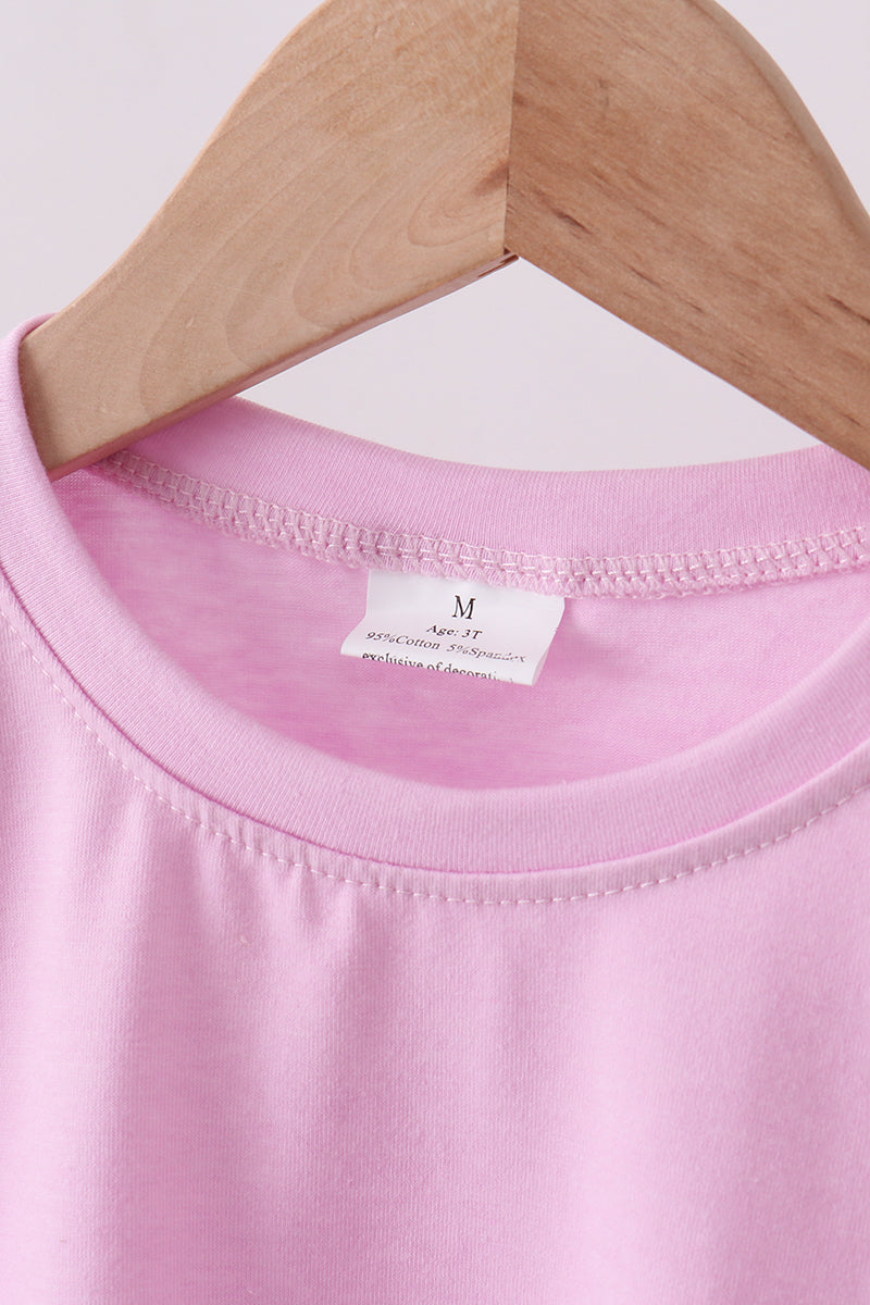 Pink scalloped mom&me shorts set