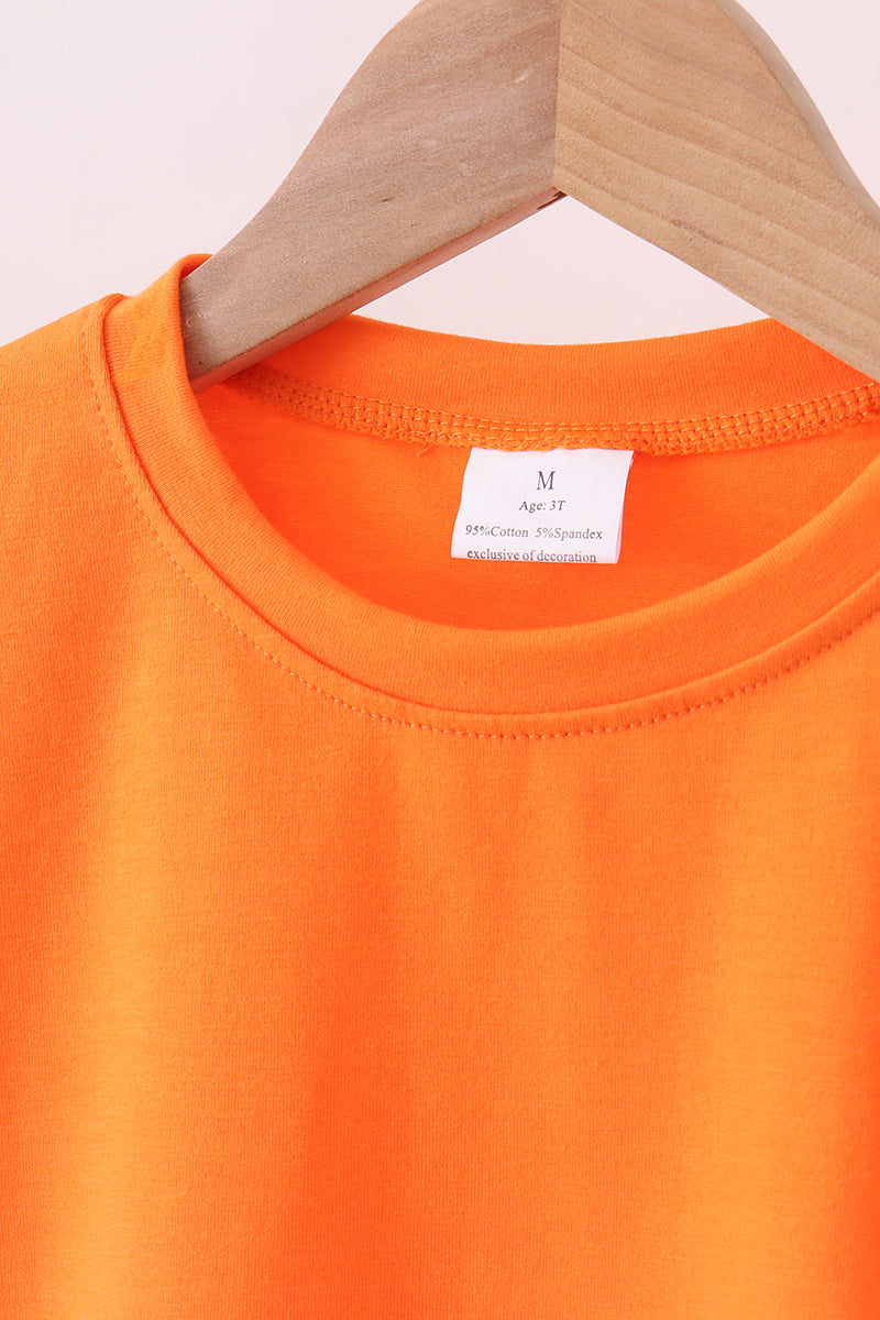 Orange scalloped shorts set