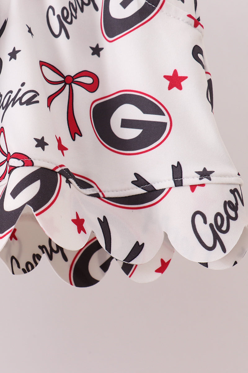 Georgia scalloped shorts set