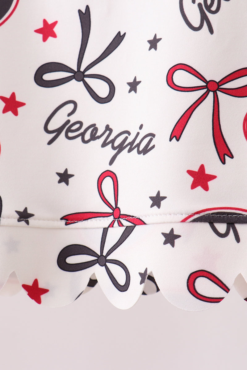 Georgia scalloped shorts set