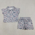 Camo Silky Scalloped Polo Set