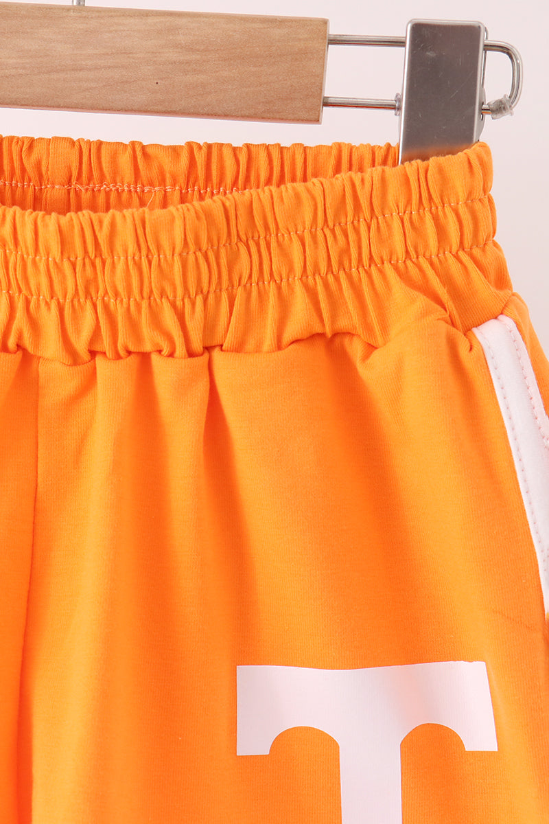 Orange Tennessee active shorts set