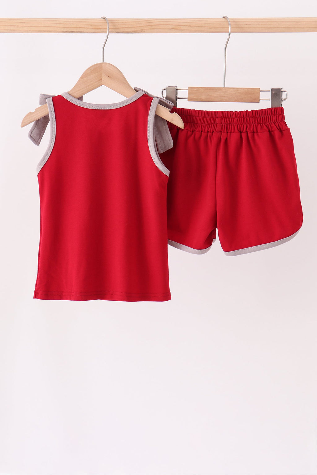 Maroon Alabama active shorts set